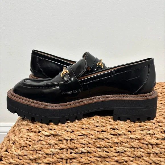 Sam Edelman Black Chunky Loafers Size 8, “Laurs” Leather - Picture 10 of 10